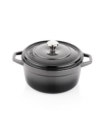 Schafer Guss Chef Döküm Derin Tencere 20Cm-2 Parça-Gri