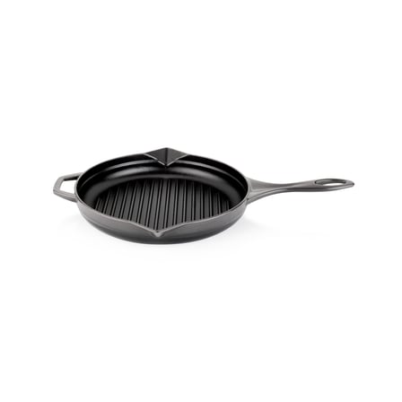 Schafer Guss Chef Döküm Yuvarlak Grill Tava 28 Cm 1 Parça-Gri