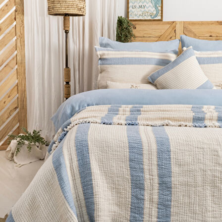 Schafer Home Enza Çeyiz Seti 8 Parça-Mavi