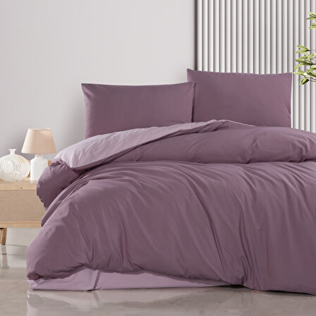 Schafer Home Mia Çift Kişilik Nevresim Takımı 4 Parça-Mürdüm
