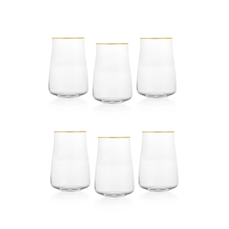 Schafer Alex Meşrubat Bardağı 400 ML 6 Parça-Altın