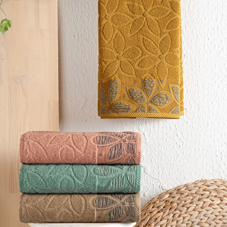 Schafer Home Dolce Jakarlı Havlu 50x90 1 Parça-Hardal