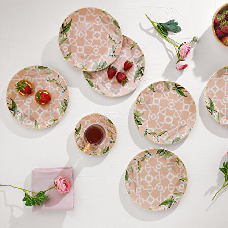 Schafer Sorte Pasta Seti 6 Parça-Pembe