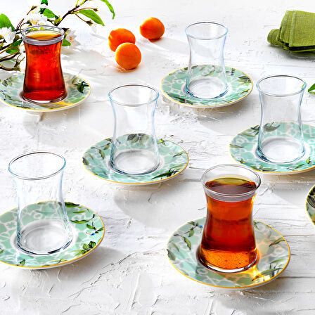 Schafer Sorte Çay Seti 12 Parça-Su Yeşili