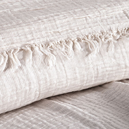 Schafer Home Sofia Müslin Pike 200x220 Cm-Krem