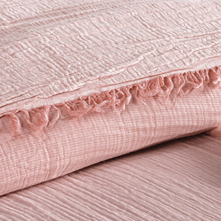 Schafer Home Sofia Müslin Pike 200x220 Cm-Pudra