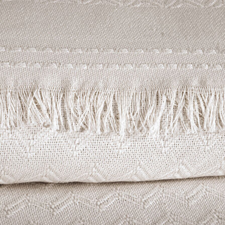Schafer Home Zuma Çift Kişilik Pike 200x220 Cm-Krem