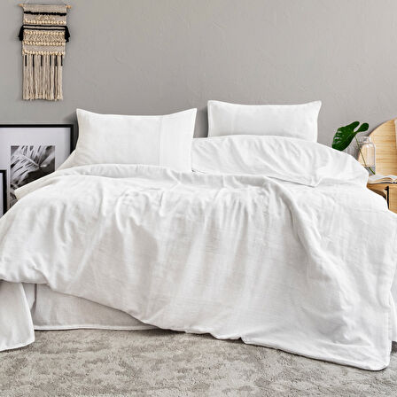 Schafer Home Etamine Pamuk ÇK Nevresim Takımı 4 Parça-Beyaz