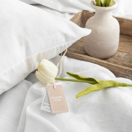 Schafer Home Etamine Pamuk ÇK Nevresim Takımı 4 Parça-Beyaz