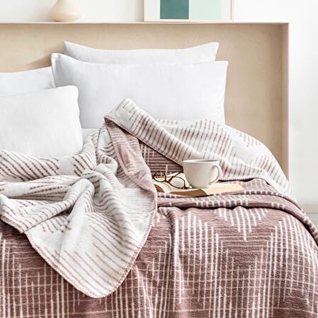 Schafer Home Bloom ÇK Battaniye 200x220 Cm 1 Parça-Lila