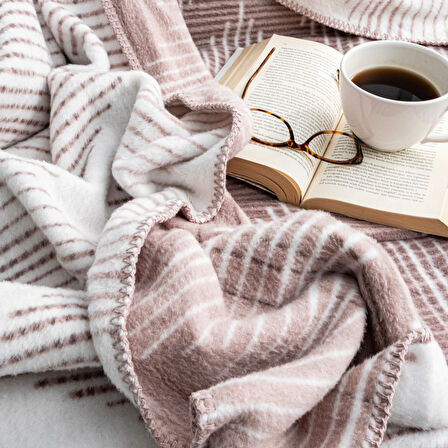 Schafer Home Bloom ÇK Battaniye 200x220 Cm 1 Parça-Lila