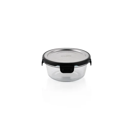 Schafer Retro Kilitli Saklama Kabı Yuvarlak 400 ML-Inox