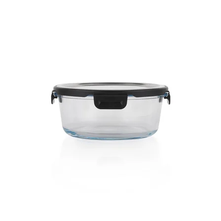 Schafer Retro Kilitli Saklama Kabı Yuvarlak 900 ML-Inox