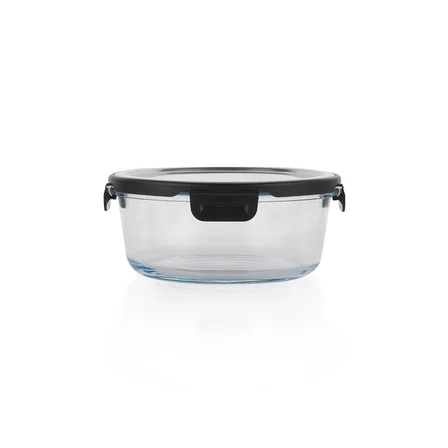 Schafer Retro Kilitli Saklama Kabı Yuvarlak 900 ML-Inox