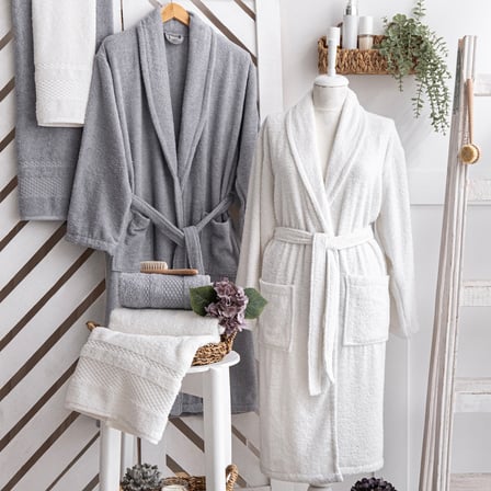 Schafer Home Arya Banyo Seti 6 Parça-Gri/Beyaz