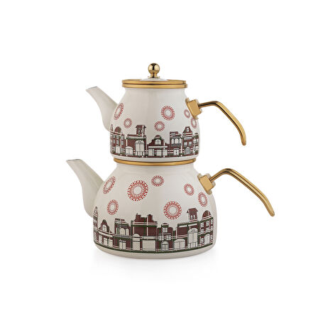 Schafer Spark Emaye Çaydanlık Takımı 3 Parça-Asorti