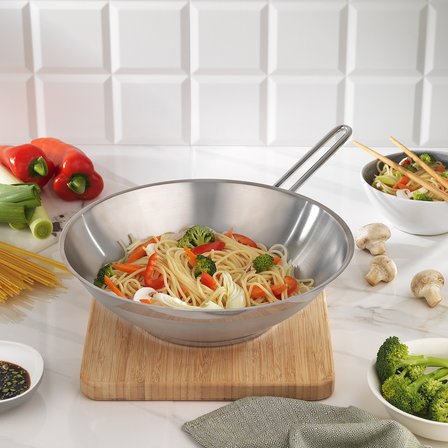 Schafer Held Çelik Wok Tava 28 Cm 1 Parça-Inox