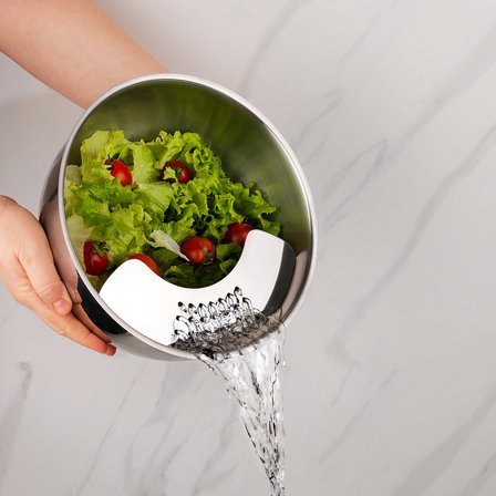 Schafer Gurme Süzgeçli Karıştırma Kabı 3 Parça-Inox