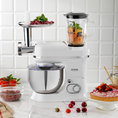 Schafer Prochef Master Multi Kıyma Aparatlı Stand Mikser 5 L-Beyaz