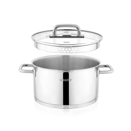 Schafer Prestige 1 MM Çelik Tencere Set 8 Parça-Inox