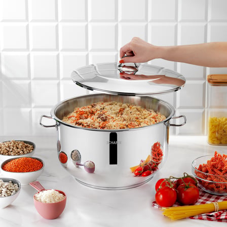 Schafer Held Gastro Çelik Derin Tencere 32 Cm 2 Parça-Inox