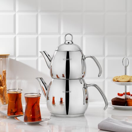 Schafer Alia Çaydanlık Takımı Büyük Boy 4 Parça-Inox