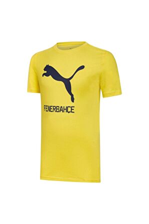 Fenerbahçe Orijinal Puma Sıfır Yaka Sarı T-Shirt Hediyelik Ahşap Kutulu