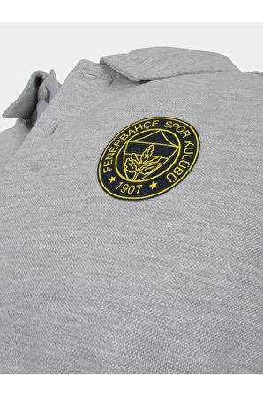 Fenerbahçe Orijinal Puma Gri Polo Yaka Hoca T-Shirt Ahşap Kutulu