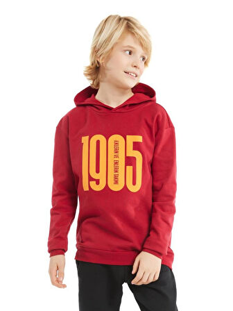 Galatasaray Orijinal Lisanslı Kapüşonlu Kırmızı 1905 Çocuk Sweat