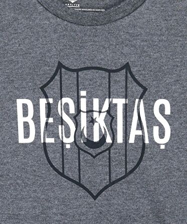 Beşiktaş Orijinal Lisanslı Logo Baskılı Çocuk Sweat