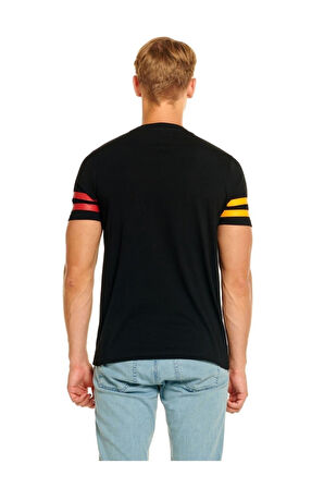 Galatasaray Orijinal Logo Baskılı Siyah T-Shirt