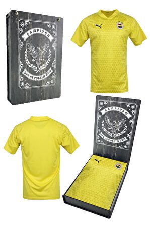 Fenerbahçe Orijinal A Takım Futbolcu Antrenman T-Shirt Hediyelik Ahşap Kutulu