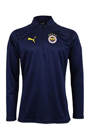 Fenerbahçe Orijinal 23/24 A Takım Hoca Yarım Fermuar Lacivert Çocuk Sweat Ahşap Kutulu