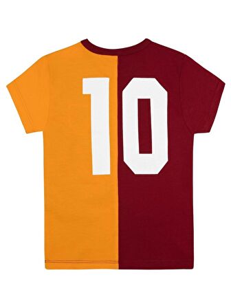 Galatasaray Orijinal Lisanslı Metin Oktay Sarı Kırmızı Unisex Bebek T-shirt Hediyelik Ahşap Kutulu