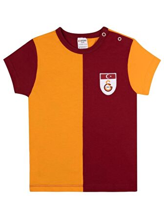 Galatasaray Orijinal Lisanslı Metin Oktay Sarı Kırmızı Unisex Bebek T-shirt Hediyelik Ahşap Kutulu