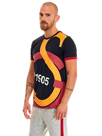 Galatasaray Orijinal Lisanslı Unisex Siyah Arma T-Shirt