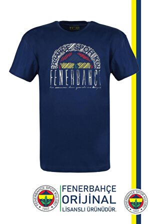 Fenerbahçe Orijinal Lisanslı Varak Baskılı Unisex Oversize T-Shirt + Bileklik Set Ahşap Kutulu