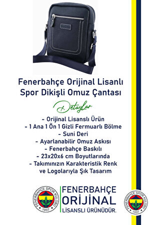 Fenerbahçe Orijinal Lisanslı Spor Dikişli Omuz Çantası