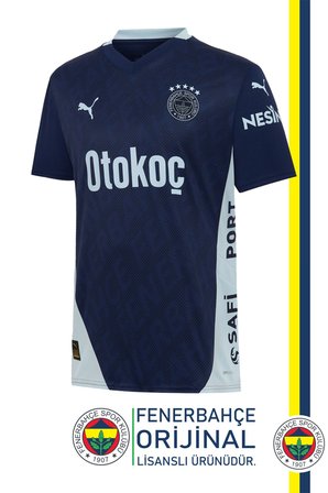 Fenerbahçe Orijinal Lisanslı 24-25 Yeni Sezon Mavi Forma + Bileklik Set Hediyelik Ahşap Kutulu