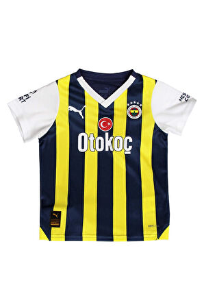 Fenerbahçe Orijinal Lisanslı Çubuklu Çocuk Forma Set 23-24 Miniset