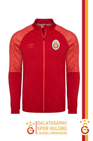 Galatasaray Orijinal Lisanslı Tam Fermuarlı Dik Yaka Kırmızı Sweat