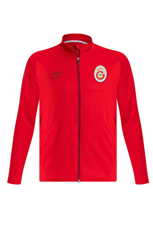 Galatasaray Orijinal Lisanslı Tam Fermuarlı Dik Yaka Kırmızı Antrenman Sweat