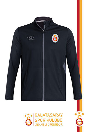 Galatasaray Orijinal Lisanslı Tam Fermuarlı Dik Yaka Siyah Antrenman Sweat Ahşap Kutulu