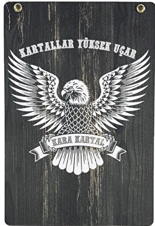 Beşiktaş Orijinal Lisanslı Polo Yaka Siyah T-Shirt Hediyelik Ahşap Kutulu