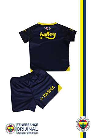 Fenerbahçe Orijinal Lisanslı 23-24 Lacivert Çocuk Forma Set Hediyelik Ahşap Kutulu