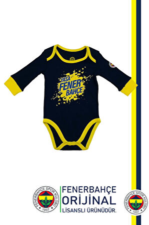 Fenerbahçe Orijinal Lisanslı Yaşa Fenerbahçe Bebek Body Zıbın Hediyelik Ahşap Kutulu