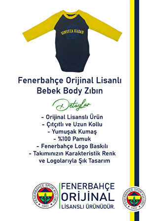 Fenerbahçe Orijinal Lisanslı Sonsuza Kadar Bebek Body Zıbın