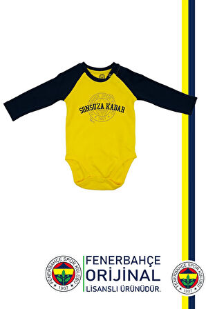 Fenerbahçe Orijinal Lisanslı Sonsuza Kadar Bebek Body Zıbın Hediyelik Ahşap Kutulu