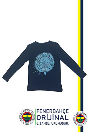 Fenerbahçe Orijinal Lisanslı Yaldızlı Fb Logo Çocuk Sweat Hediyelik Ahşap Kutulu