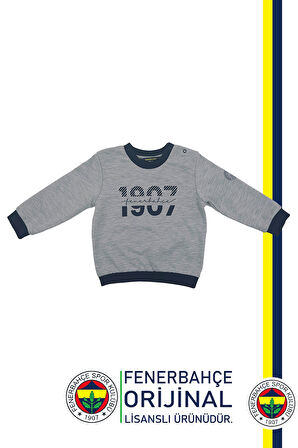 Fenerbahçe Orijinal Lisanslı Uzun Kol Lacivert Bebek 1907 Sweat Hediyelik Ahşap Kutulu